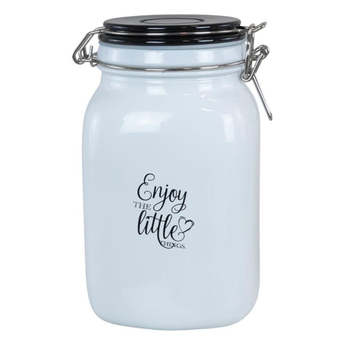 BARATTOLO BIANCO ERMETICO CON SCRITTA  ENJOY  GRANDE